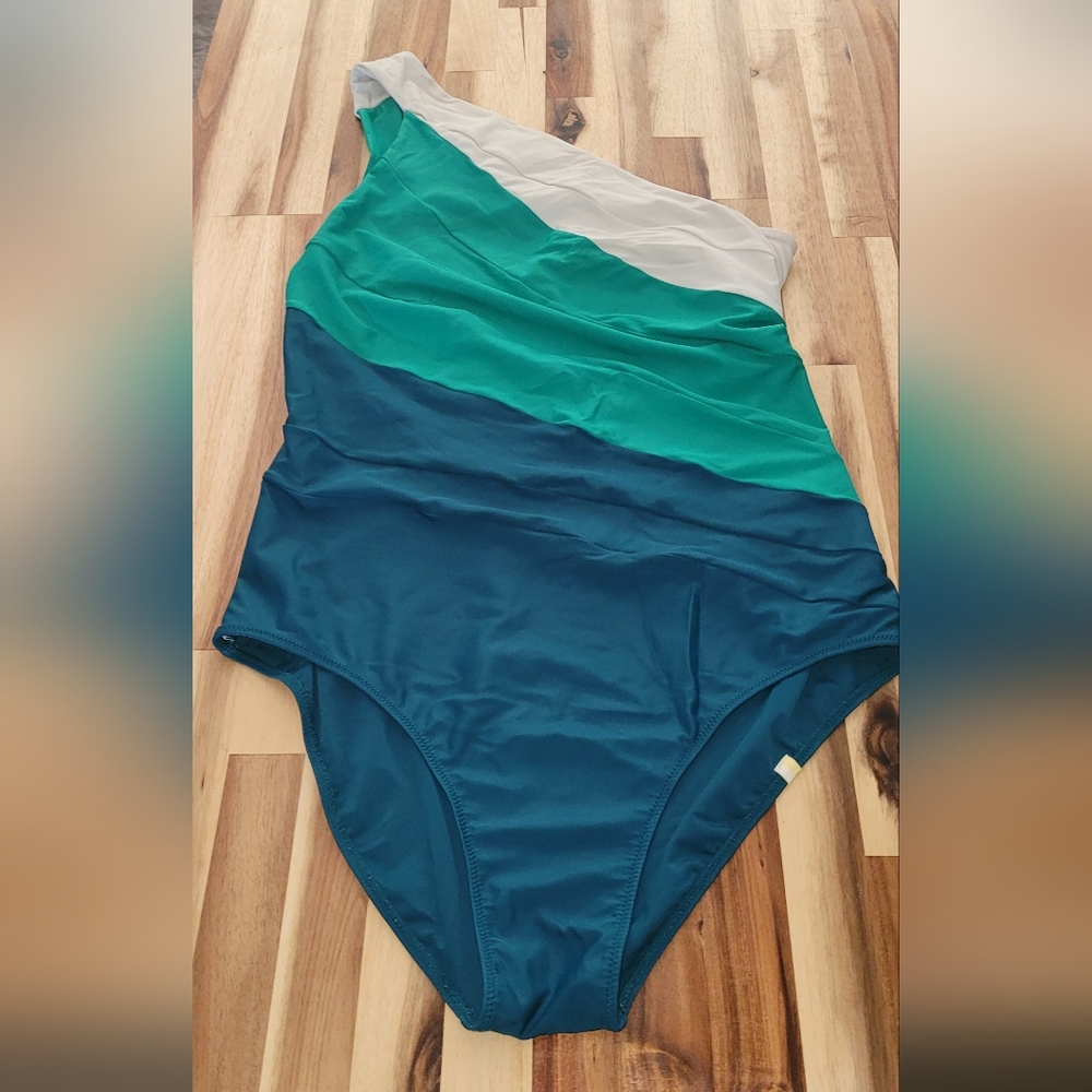 Summersalt The Sidestroke One-Shoulder Swimsuit Sz 14 Excellent Condition